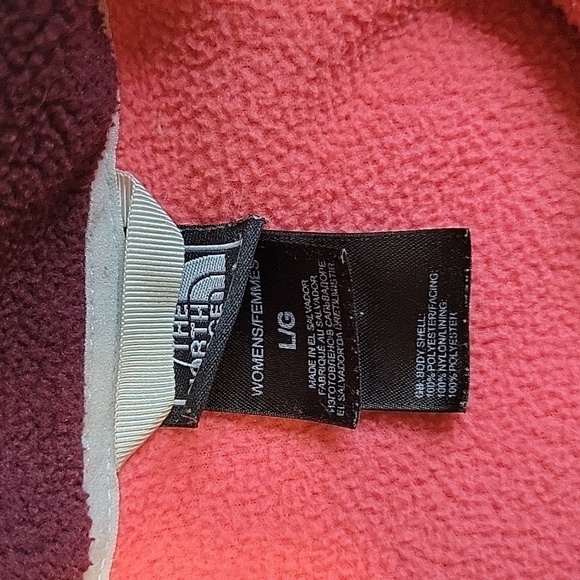 The North Face Berry Pink Red Fleece Full Zip Sweater Jacket Women's L - Picture 8 of 10